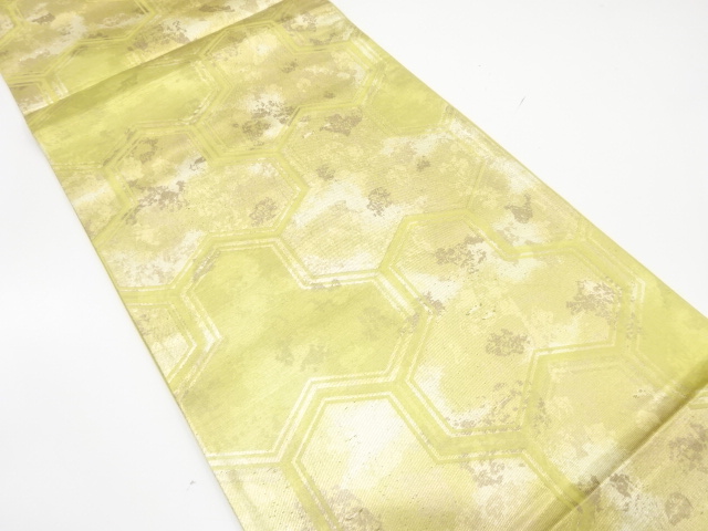 JAPANESE KIMONO / ANTIQUE FUKURO OBI / SILK / WOVEN BISHAMON KIKKO